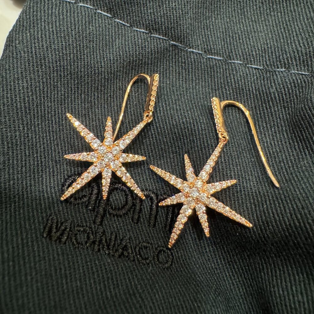 APM Monaco Meteorite Drop Earring - Rose Gold, with Full Set